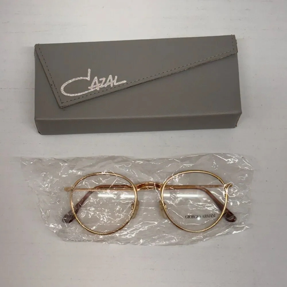 Vtg Giorgio Armani 152 764 Eyeglass Frames 49-20 140 Brown Tortoise Made Italy